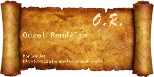 Oczel Renáta névjegykártya